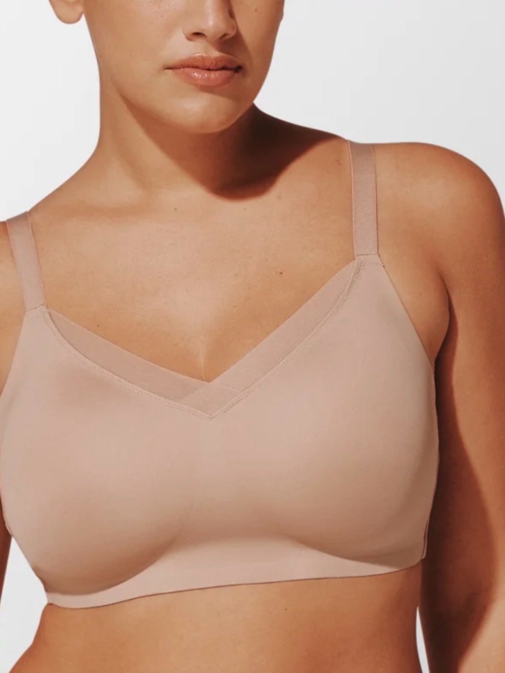 ThirdLove 34D Minimizer Bra Wireless Foam Free Nude Beige - Picture 2 of 9